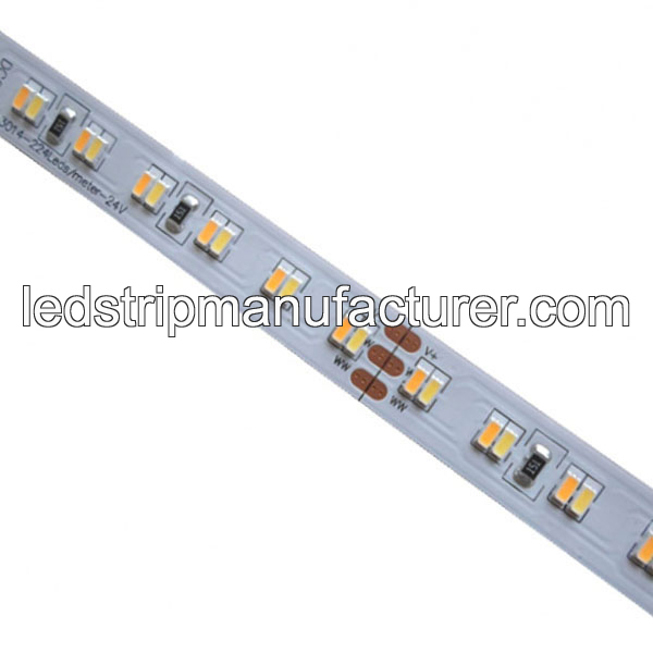 3014 Color Temperature Adjustable LED Strip Lights 224led/m 24V 10mm width