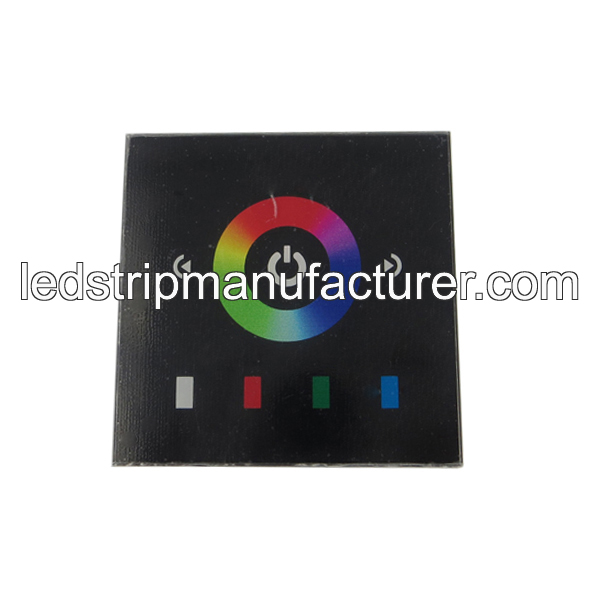 RGB LED strip dimmer 12-24V 12A touch screen black color  for RGB led strip